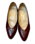 70s Gucci Designer Oxblood Made in Italy Leather Vintage Pumps Size EU 35.5 Accessories Public Butter