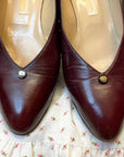70s Gucci Designer Oxblood Made in Italy Leather Vintage Pumps Size EU 35.5 Accessories Public Butter