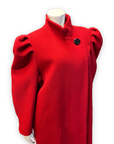 80s Diane von Furstenberg Vintage Red Wool Coat Union Made in USA Size M Jackets & Coats Public Butter