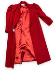 80s Diane von Furstenberg Vintage Red Wool Coat Union Made in USA Size M Jackets & Coats Public Butter