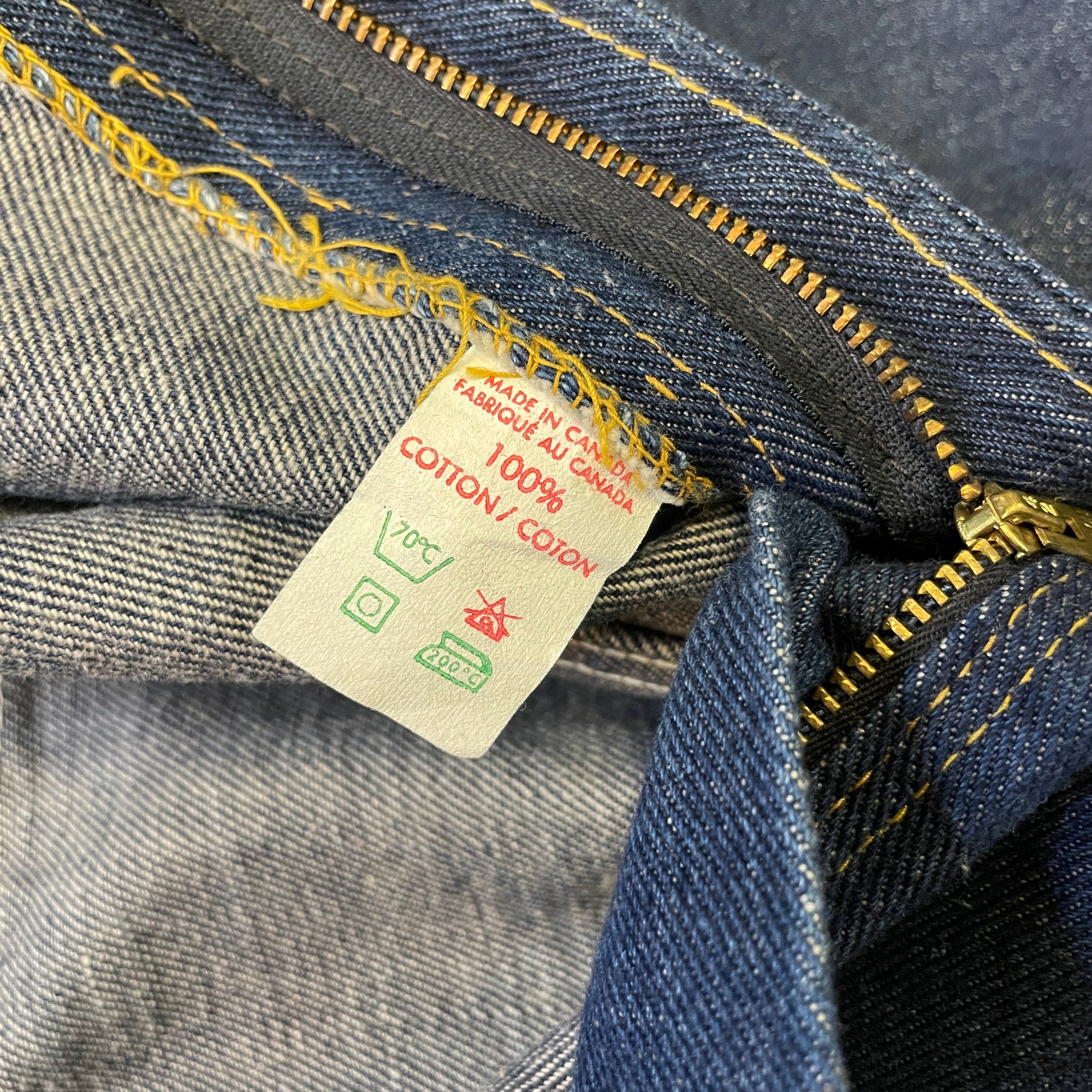 Amazing Deadstock Vintage Lee Deep Wash Jeans Union Made in Canada 40" Waist Bottoms Black Market Clothing