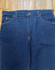 Amazing Deadstock Vintage Lee Deep Wash Jeans Union Made in Canada 40" Waist Bottoms Black Market Clothing
