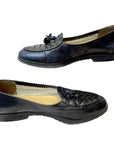 Bottega Veneta Intrecciato Weave Designer Made in Italy Vintage Leather Women's Tassel Loafers in Black with Box Size 6 Accessories Public Butter