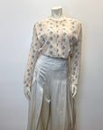 @Brunello Cucinelli Vintage Designer Champagne Palazzo Trousers Size Tops Public Butter