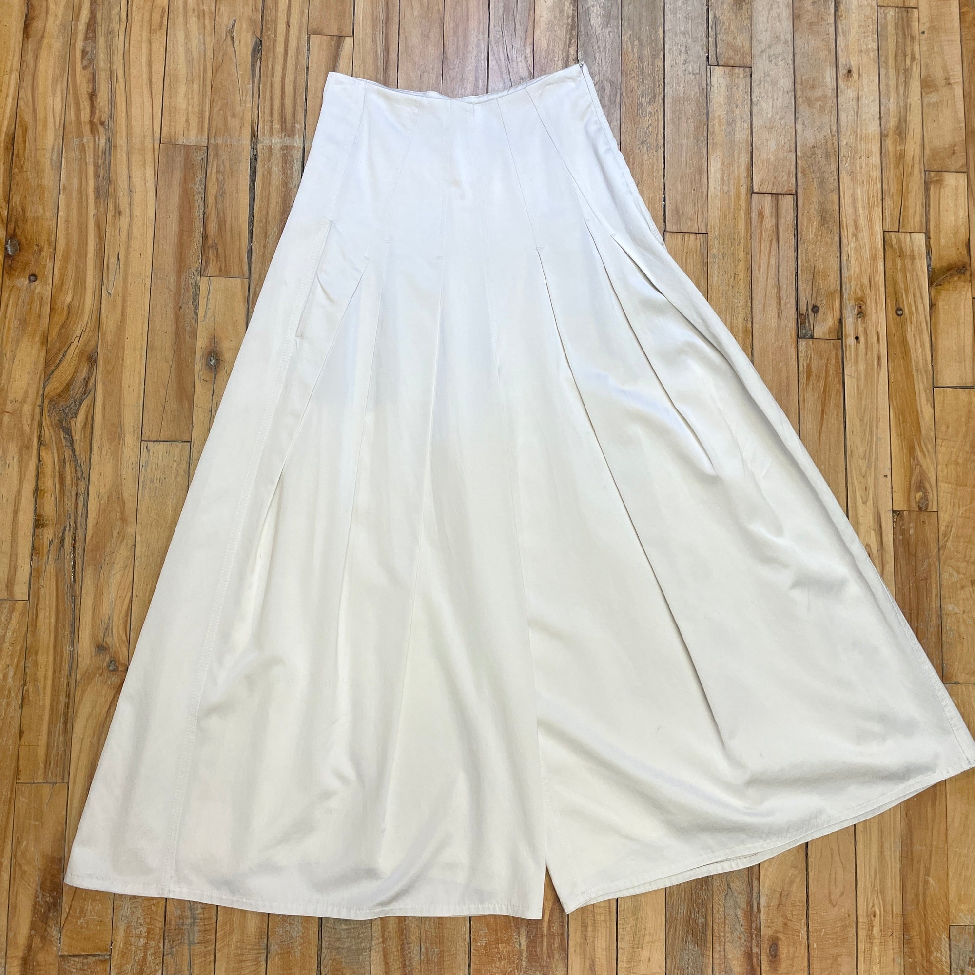 @Brunello Cucinelli Vintage Designer Champagne Palazzo Trousers Size Tops Public Butter