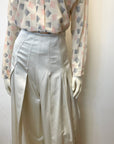 @Brunello Cucinelli Vintage Designer Champagne Palazzo Trousers Size Tops Public Butter