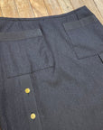Chanel Paris Designer Vintage Mini-Skirt With Golden Button Accents 28" Waist Tops Black Market Toronto
