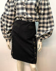 Chanel Paris Designer Vintage Mini-Skirt With Golden Button Accents 28" Waist Tops Black Market Toronto