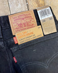 Deadstock Vintage Levi's Black 516 Slim Fit Straight Leg Denim Jeans Made in Canada 29" Waist Bottoms Public Butter
