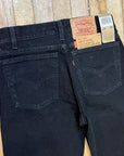 Deadstock Vintage Levi's Black 516 Slim Fit Straight Leg Denim Jeans Made in Canada 29" Waist Bottoms Public Butter