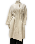 Donna Karan Collection Vintage Designer Cream Coloured Fitted Coat Size S Jackets & Coats Public Butter