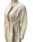 Donna Karan Collection Vintage Designer Cream Coloured Fitted Coat Size S Jackets & Coats Public Butter