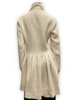 Giambattista Valli Vintage Fitted Cream Wool Dress Coat Made in Italy Size M Jackets & Coats Public Butter