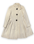 Giambattista Valli Vintage Fitted Cream Wool Dress Coat Made in Italy Size M Jackets & Coats Public Butter
