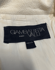Giambattista Valli Vintage Fitted Cream Wool Dress Coat Made in Italy Size M Jackets & Coats Public Butter