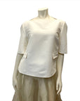 @Gucci Vintage Designer Boat Neck Structured Top Tops Public Butter