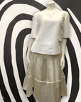 @Gucci Vintage Designer Boat Neck Structured Top Tops Public Butter