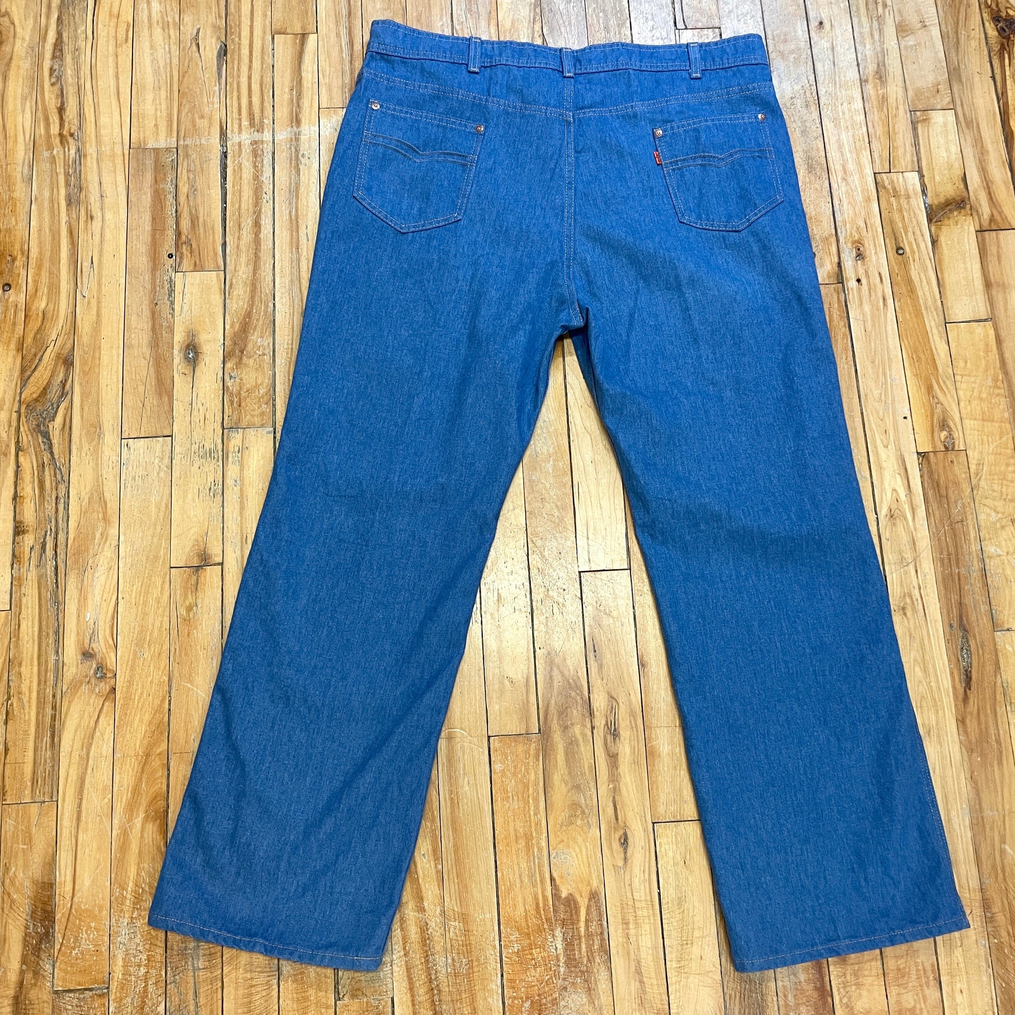 Incredible Plus Size Vintage 70s Orange Tab Levi's For Men "With a Skosh More Room" Super Soft Denim Jeans 41" Waist Bottoms Public Butter