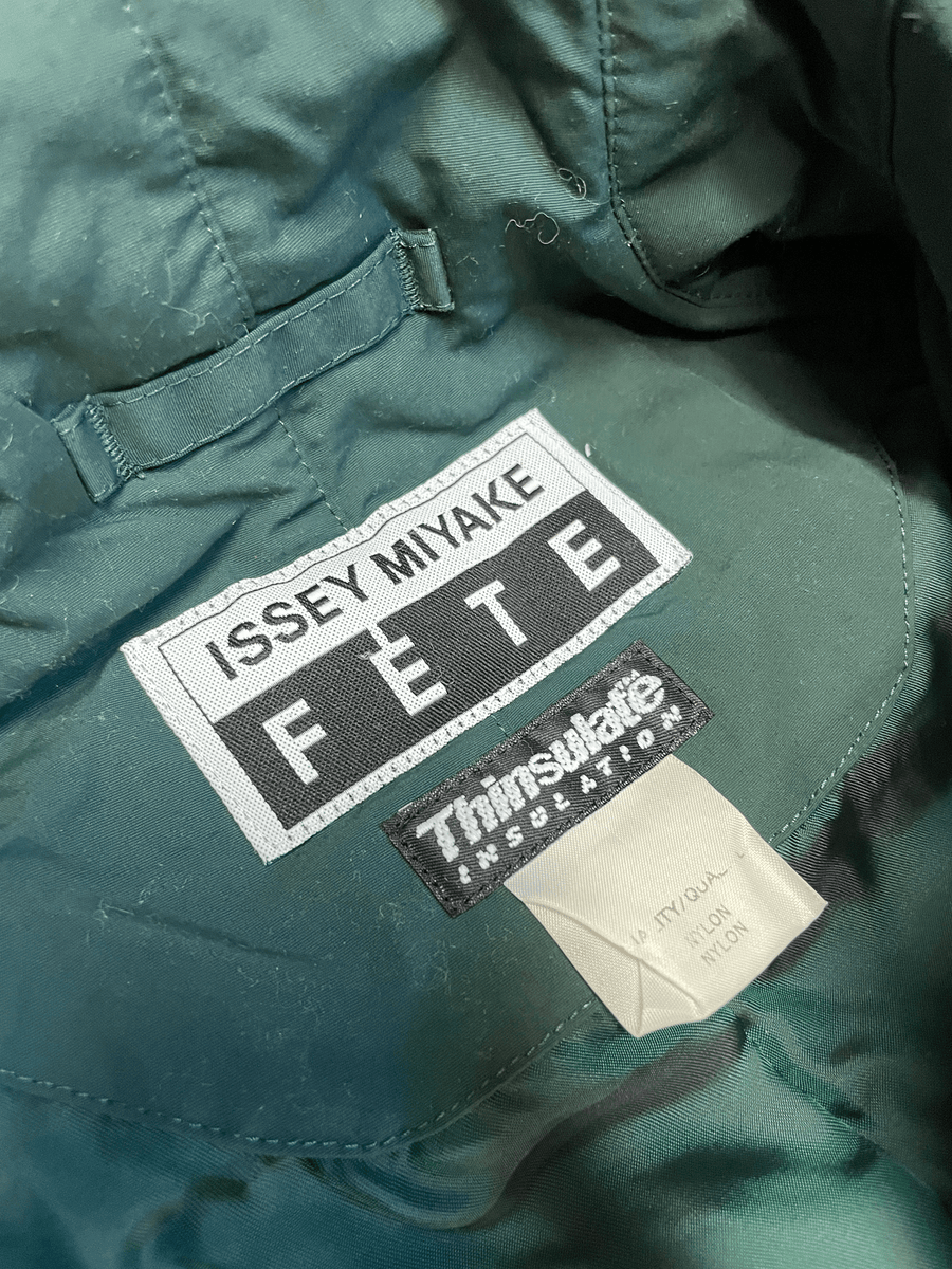 Issey Miyake Fete Vintage Insulated Green Nylon Long Windbreaker Size L Jackets & Coats Public Butter 