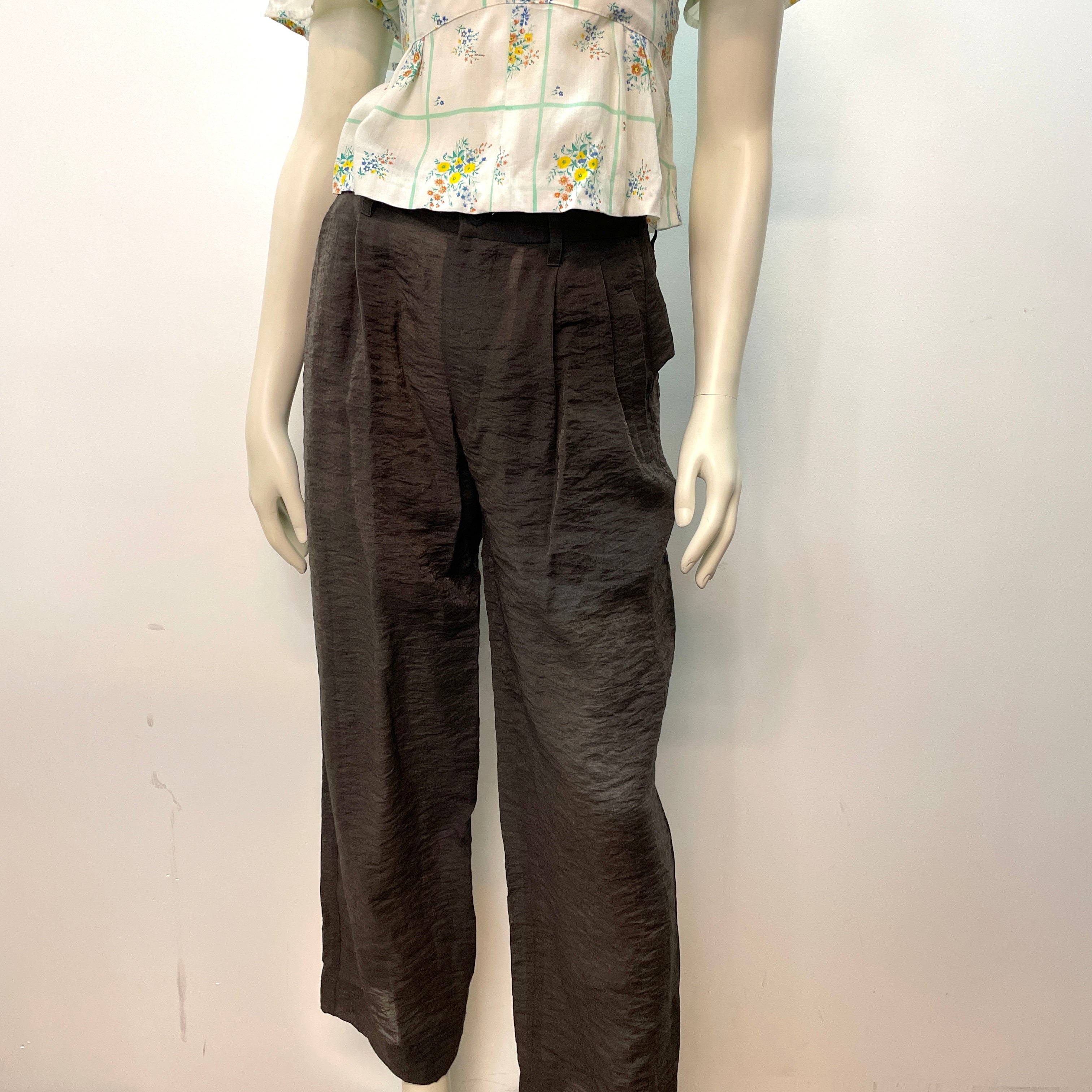 80s Issey Miyake Linen Gurkha Belted Pants Womens 26” Vintage