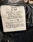 Just Cavalli Black Leather Trousers with Grommet Detailing on Waistband Size 30" Bottoms Public Butter