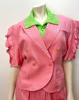 @Lolita Lempicka Vintage Designer Linen Suit Tops Public Butter