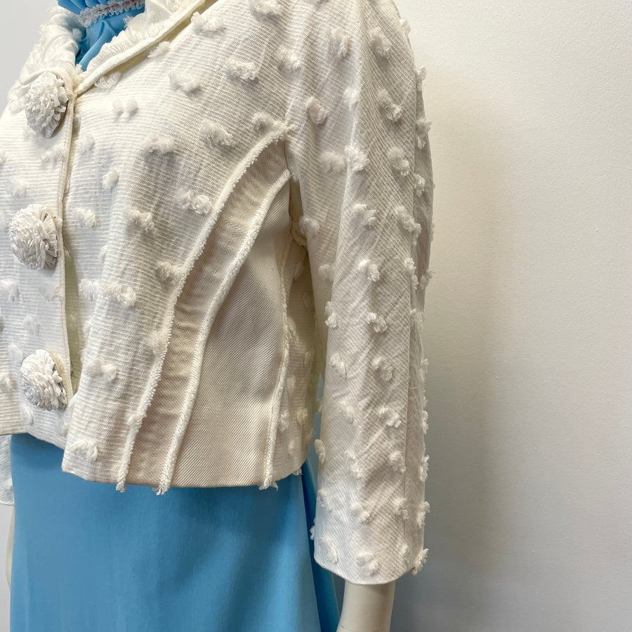 @Louis Vuitton Vintage Designer Flocked Cropped Jacket Tops Public Butter 