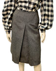 Made In France Vintage Miss Dior Wool Skirt 24" Waist Tops Black Market Toronto