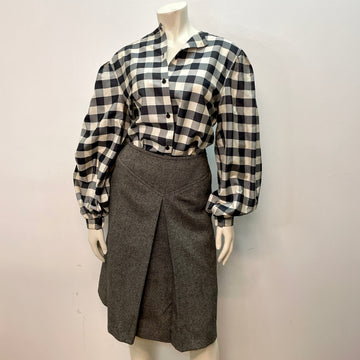 Made In France Vintage Miss Dior Wool Skirt 24