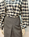 Made In France Vintage Miss Dior Wool Skirt 24" Waist Tops Black Market Toronto