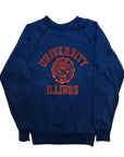 Made In USA Vintage University Of Illinois 50/50 Raglan Crewneck Size Small Crewnecks & Hoodies Black Market Toronto