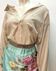 Marni Fall '09 Vintage Designer Embroidered Floral Skirt Size 30" Bottoms Public Butter