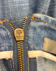 McQ by Alexander McQueen Vintage Designer Denim Paneled Skirt Made in Italy Size 31" Bottoms Public Butter