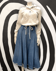 McQ by Alexander McQueen Vintage Designer Denim Paneled Skirt Made in Italy Size 31" Bottoms Public Butter