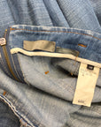 McQ by Alexander McQueen Vintage Designer Denim Paneled Skirt Made in Italy Size 31" Bottoms Public Butter