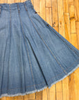 McQ by Alexander McQueen Vintage Designer Denim Paneled Skirt Made in Italy Size 31" Bottoms Public Butter