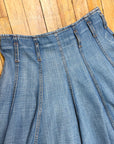 McQ by Alexander McQueen Vintage Designer Denim Paneled Skirt Made in Italy Size 31" Bottoms Public Butter