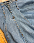 McQ by Alexander McQueen Vintage Designer Denim Paneled Skirt Made in Italy Size 31" Bottoms Public Butter