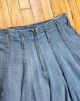 McQ by Alexander McQueen Vintage Designer Denim Paneled Skirt Made in Italy Size 31" Bottoms Public Butter