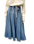 McQ by Alexander McQueen Vintage Designer Denim Paneled Skirt Made in Italy Size 31" Bottoms Public Butter