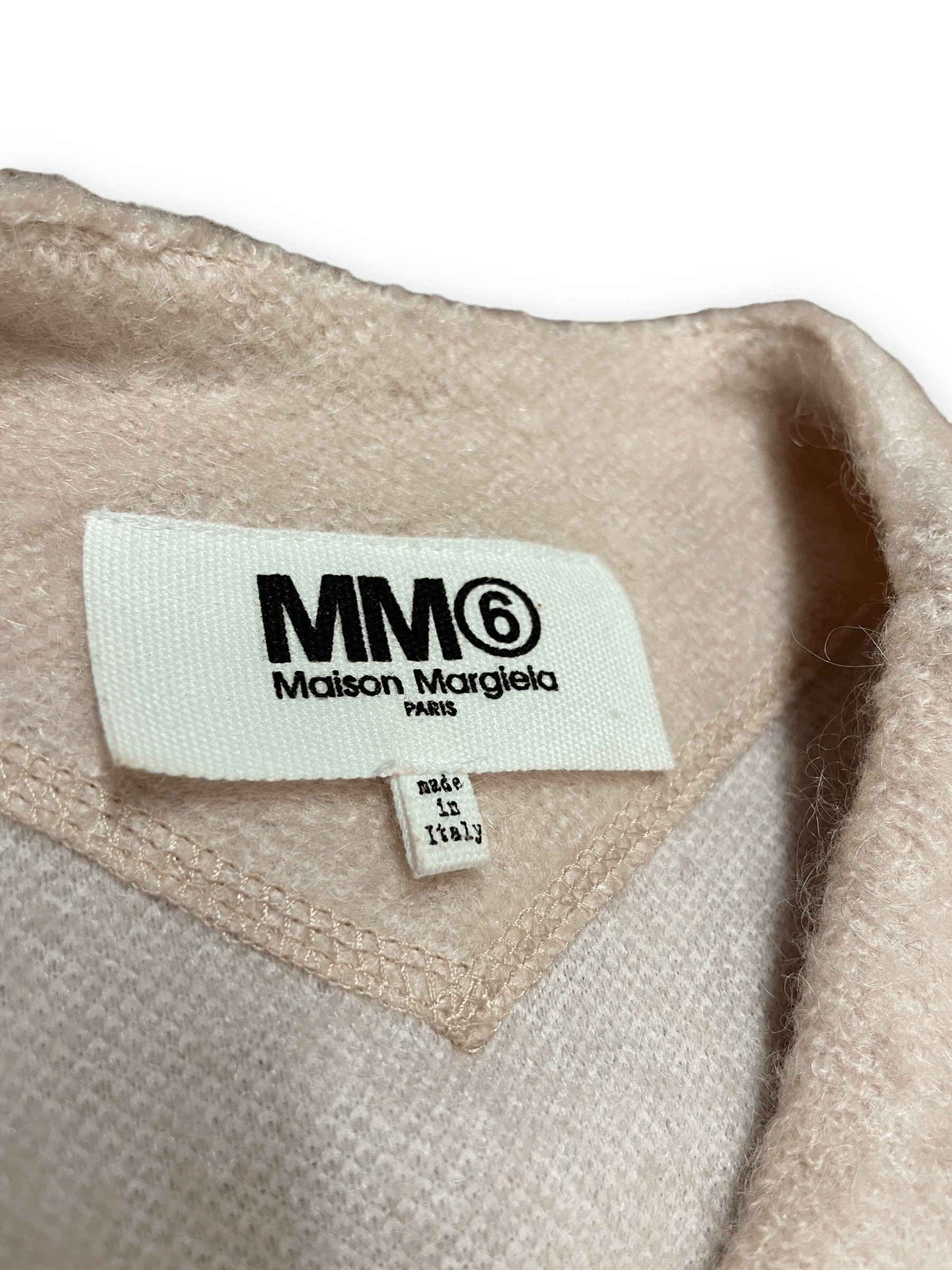 MM6 Maison Margiela Vintage Designer Hi-Low Fuzzy Knit Top with