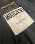 Moschino Couture! Black Wool Tiered Party Coat with Bauble Buttons Made in Italy Size M Jackets & Coats Public Butter