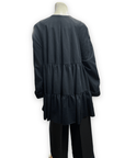 Moschino Couture! Black Wool Tiered Party Coat with Bauble Buttons Made in Italy Size M Jackets & Coats Public Butter