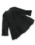Moschino Couture! Black Wool Tiered Party Coat with Bauble Buttons Made in Italy Size M Jackets & Coats Public Butter