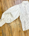 @Oscar de la Renta Vintage Designer Lace Blouse Tops Public Butter