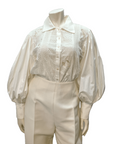 @Oscar de la Renta Vintage Designer Lace Blouse Tops Public Butter
