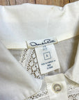 @Oscar de la Renta Vintage Designer Lace Blouse Tops Public Butter