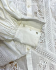 @Oscar de la Renta Vintage Designer Lace Blouse Tops Public Butter