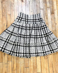 @Oscar de la Renta Vintage Designer Tweed Skirt Size Tops Public Butter