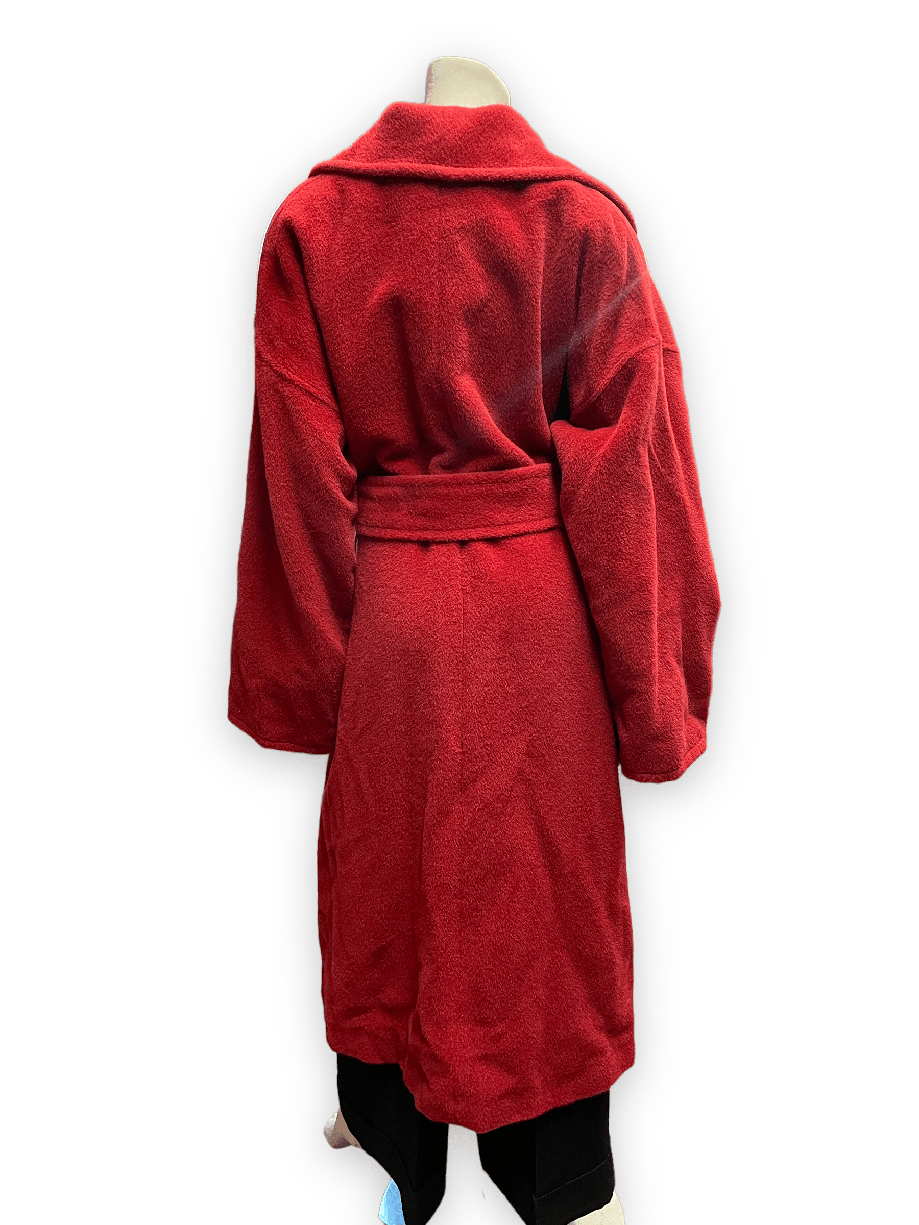 Sonia Rykiel Fluffy Red Alpaca Blend Robe Style Coat Made in France Size M Jackets & Coats Public Butter